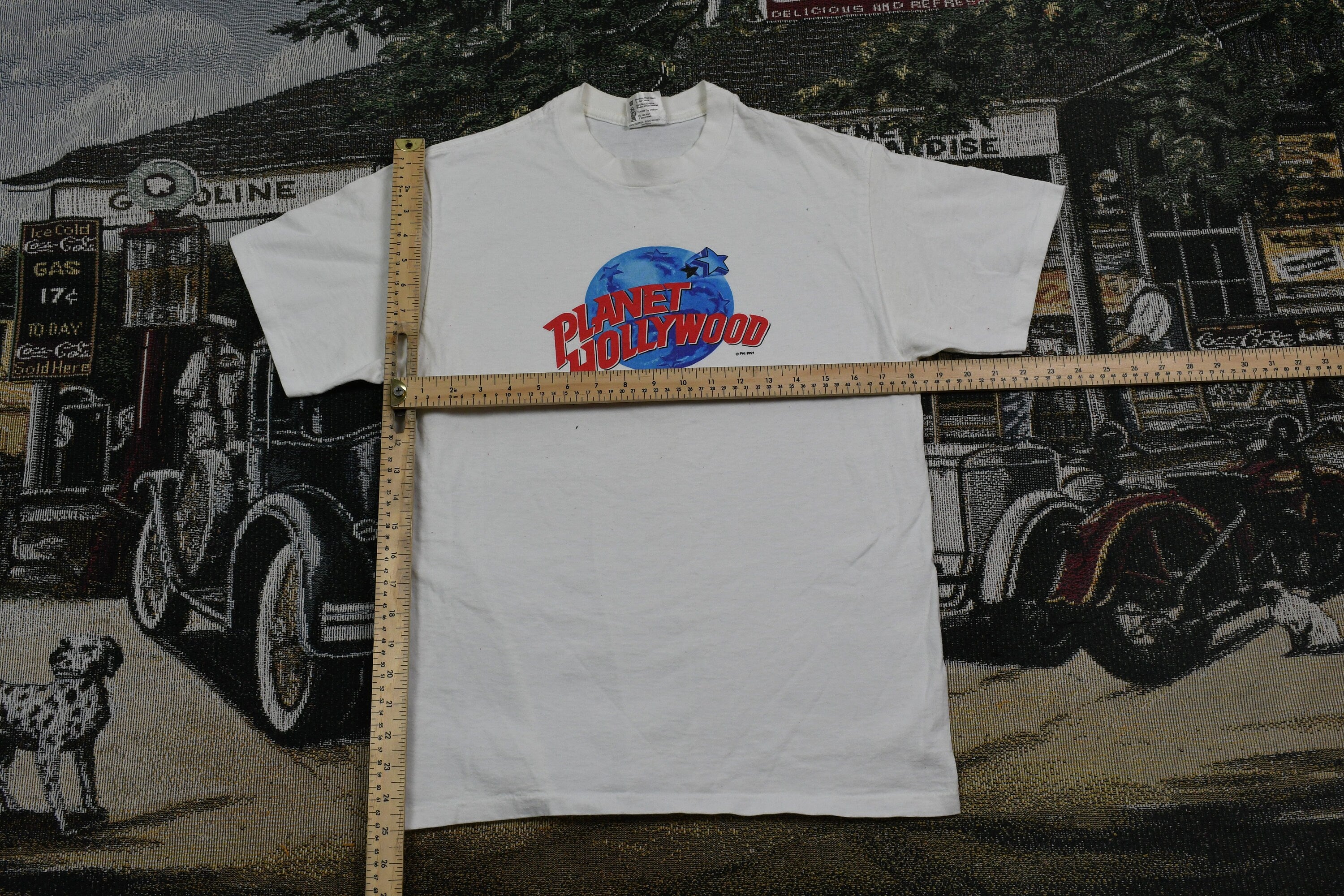 Vintage 1991 Planet Hollywood New York City Graphic Souvenir T Shirt