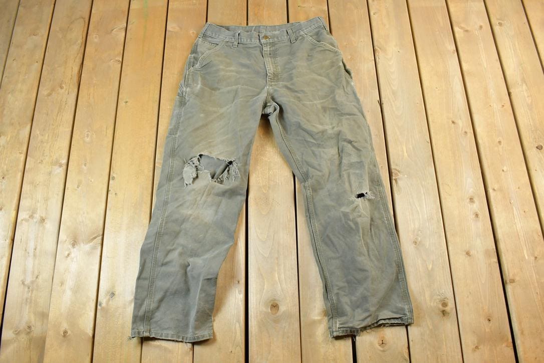 Vintage 1990s Carhartt Denim Work Jeans Size 34 x 32