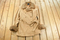 Vintage 1990s Sequence Faux Shearling Coat Women's Medium