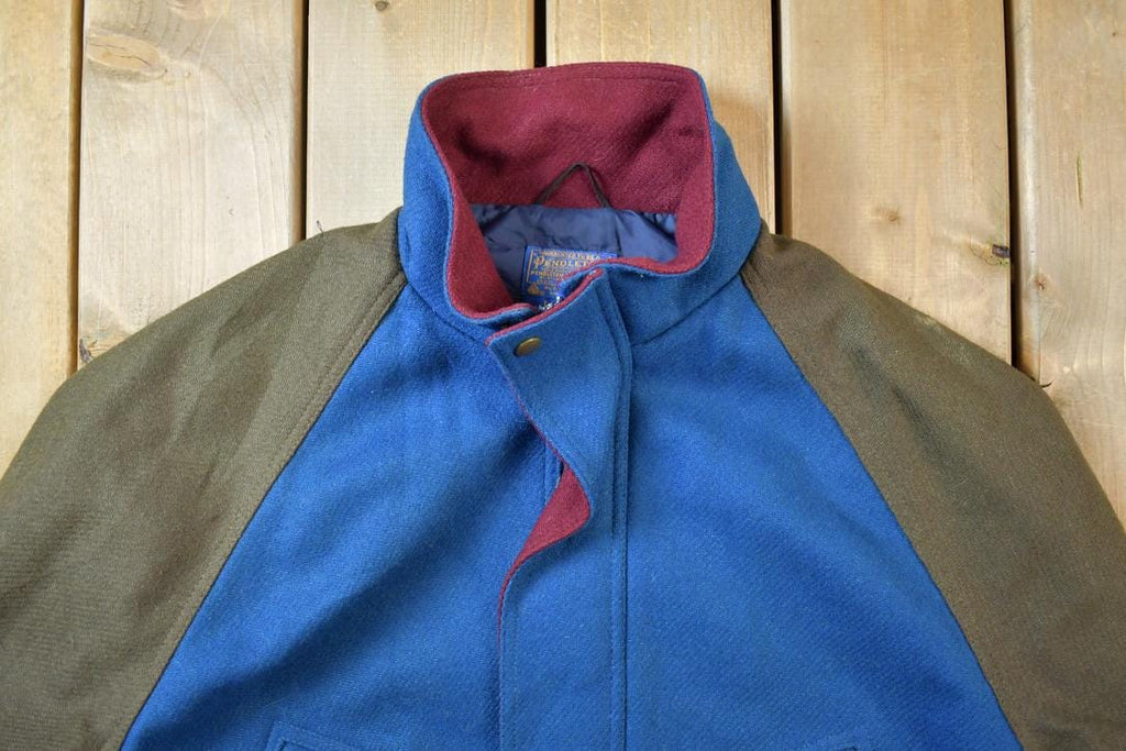 Vintage 1990s Pendleton LOBO 100% Pure Virgin Wool Button Up Jacket Made In USA