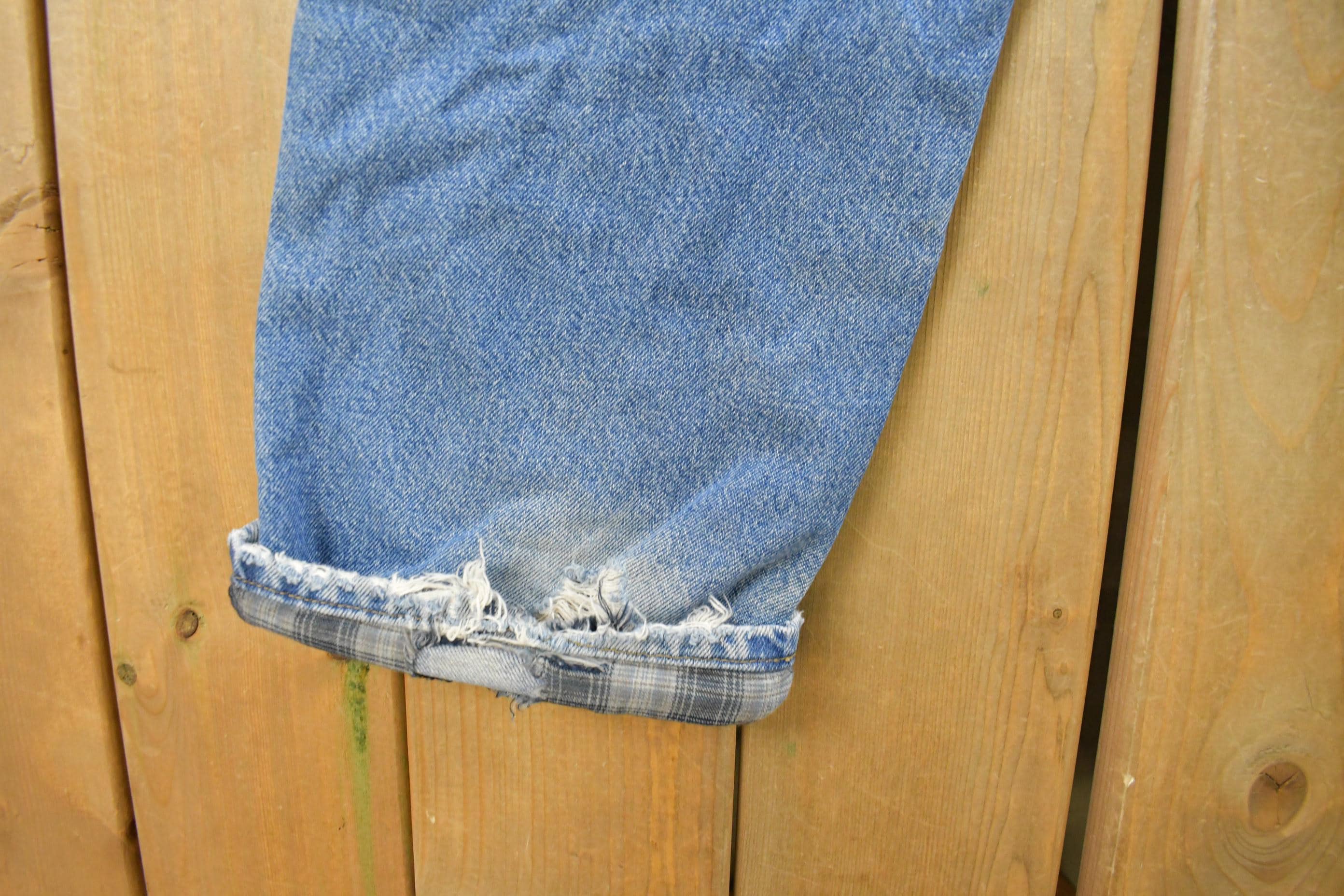 Vintage 1990s Carhartt Flannel Lined Denim Jeans Men's 34 x 31