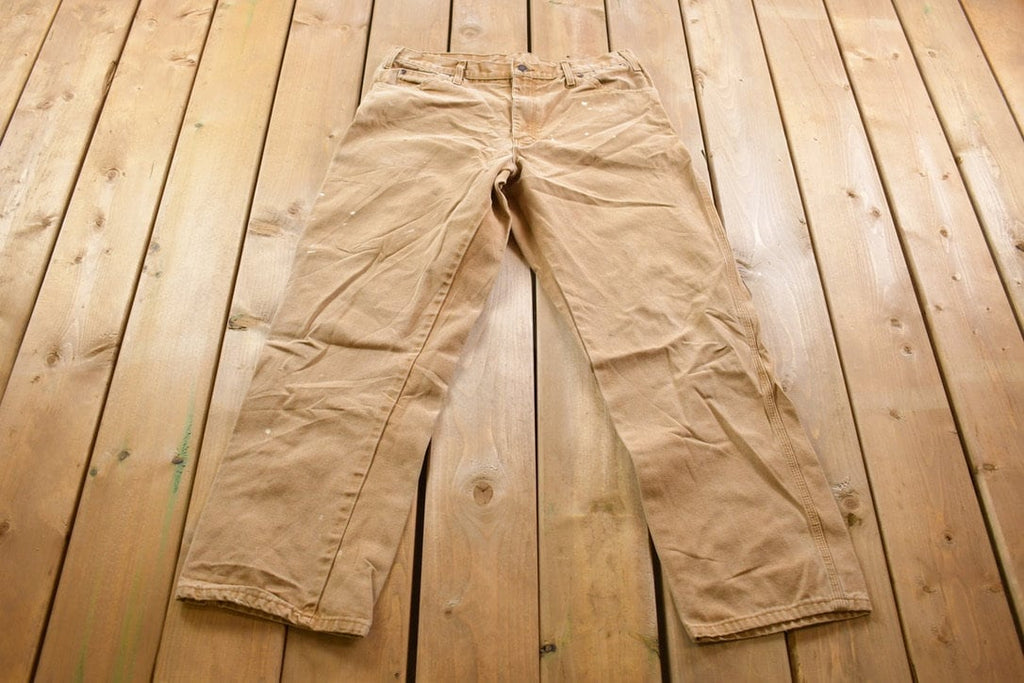 Vintage 1990s Dickies Brown Denim Carpenter Pants 34 x 31  Hype Vintage  Workwear  American Vintage  Streetwear Fashion  Cargo Pants