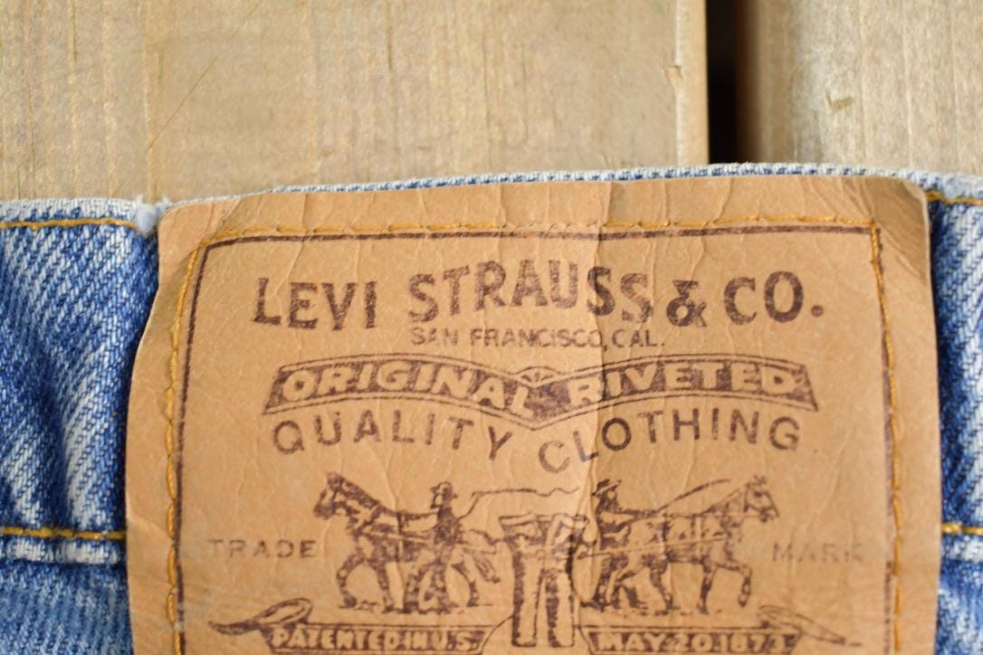 Vintage 1970s Levi Strauss Orange Tab 518 Denim Jeans Size 38 x 30