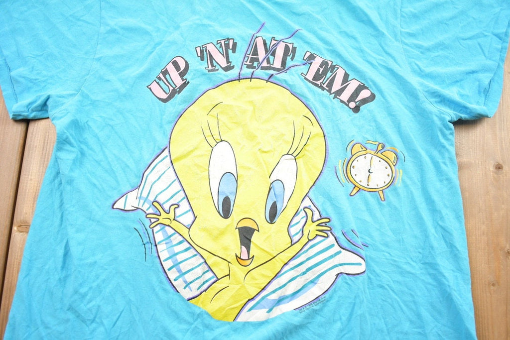 Vintage 1996 Up 'N' St Em! Cute Tweety Bird Graphic T-Shirt