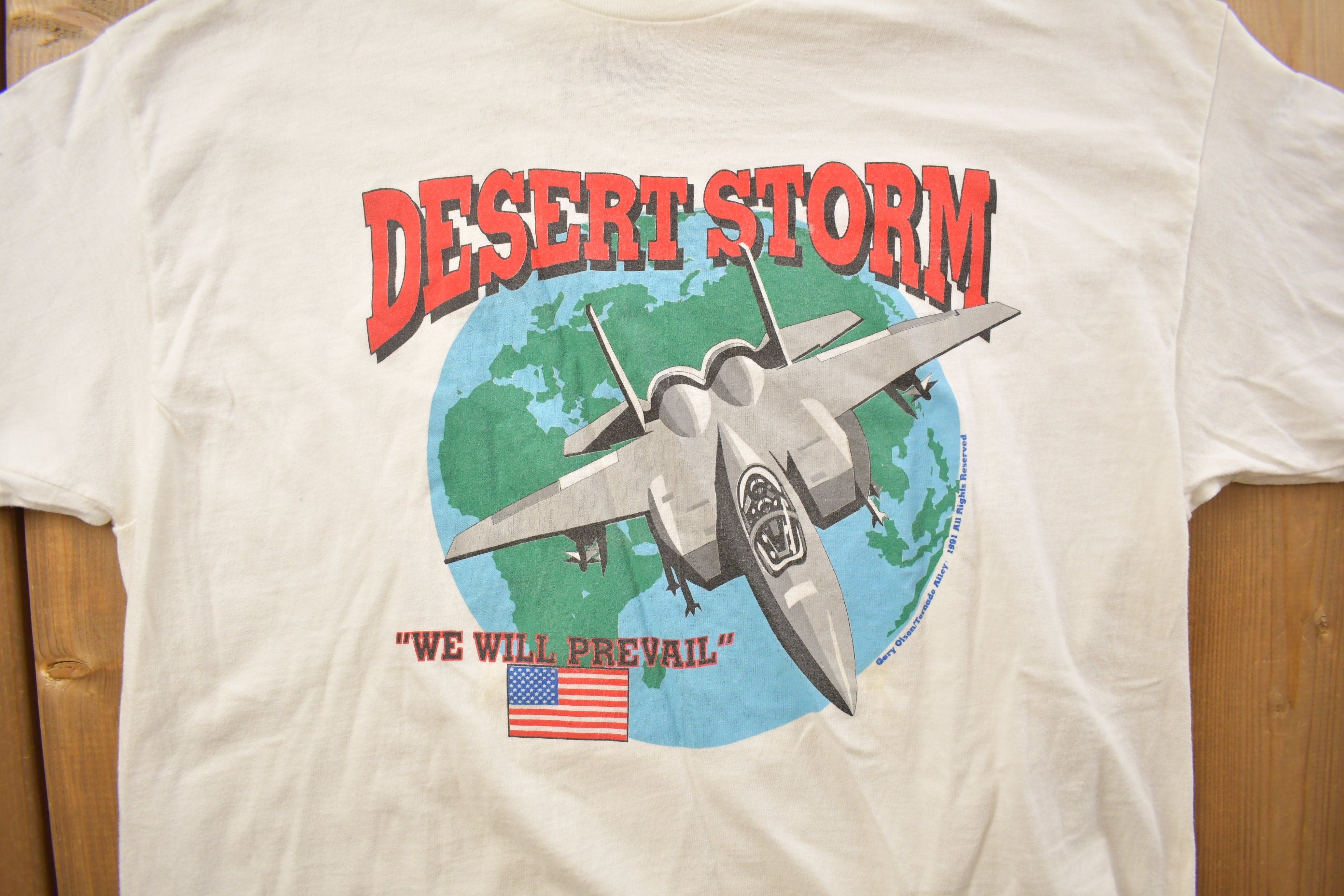 Vintage 1990s Dessert Storm Graphic T Shirt  Vintage T Shirt  Streetwear  Graphic Tee  Made In