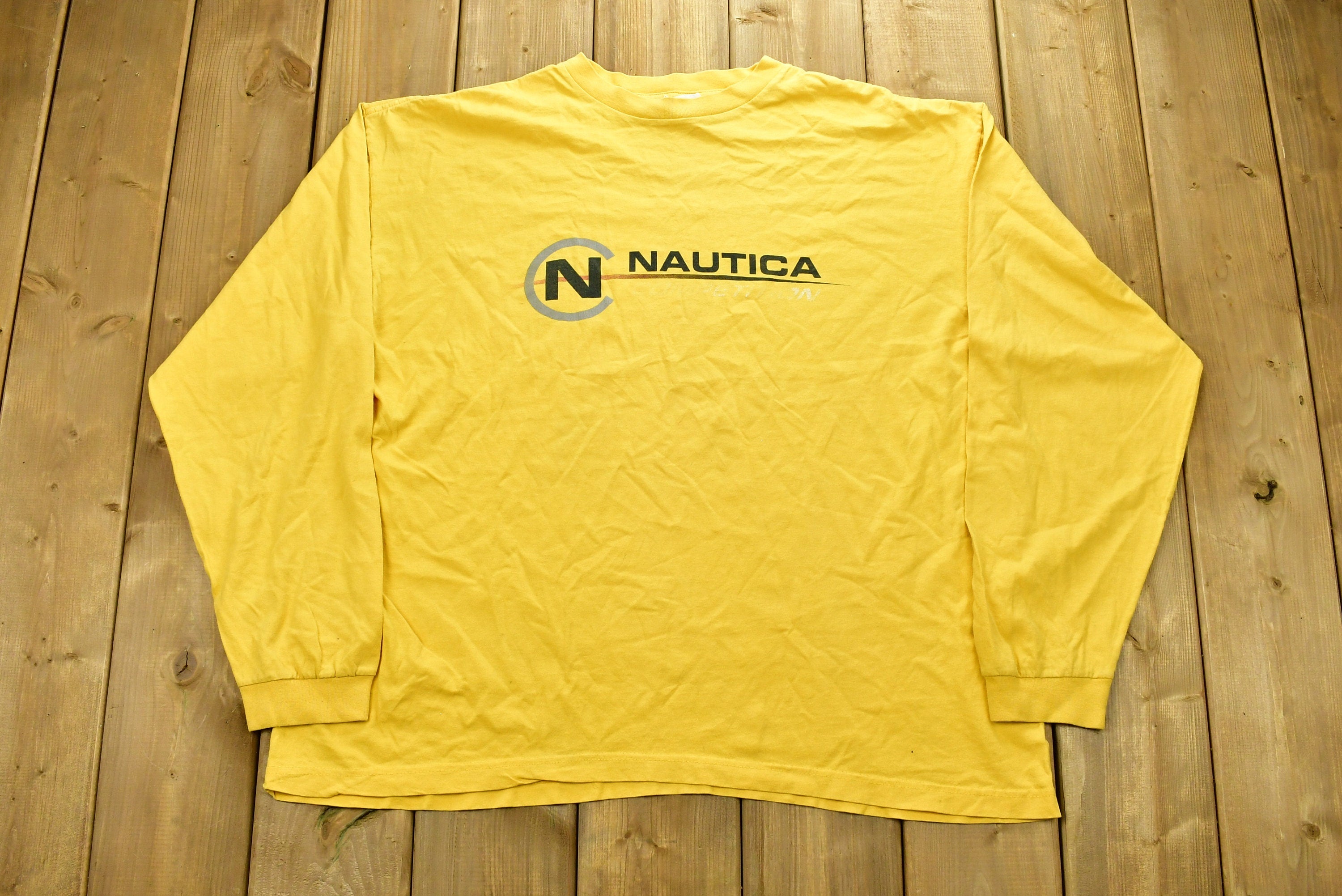 Vintage 1990s Nautica Competition Long Sleeve Graphic T-Shirt