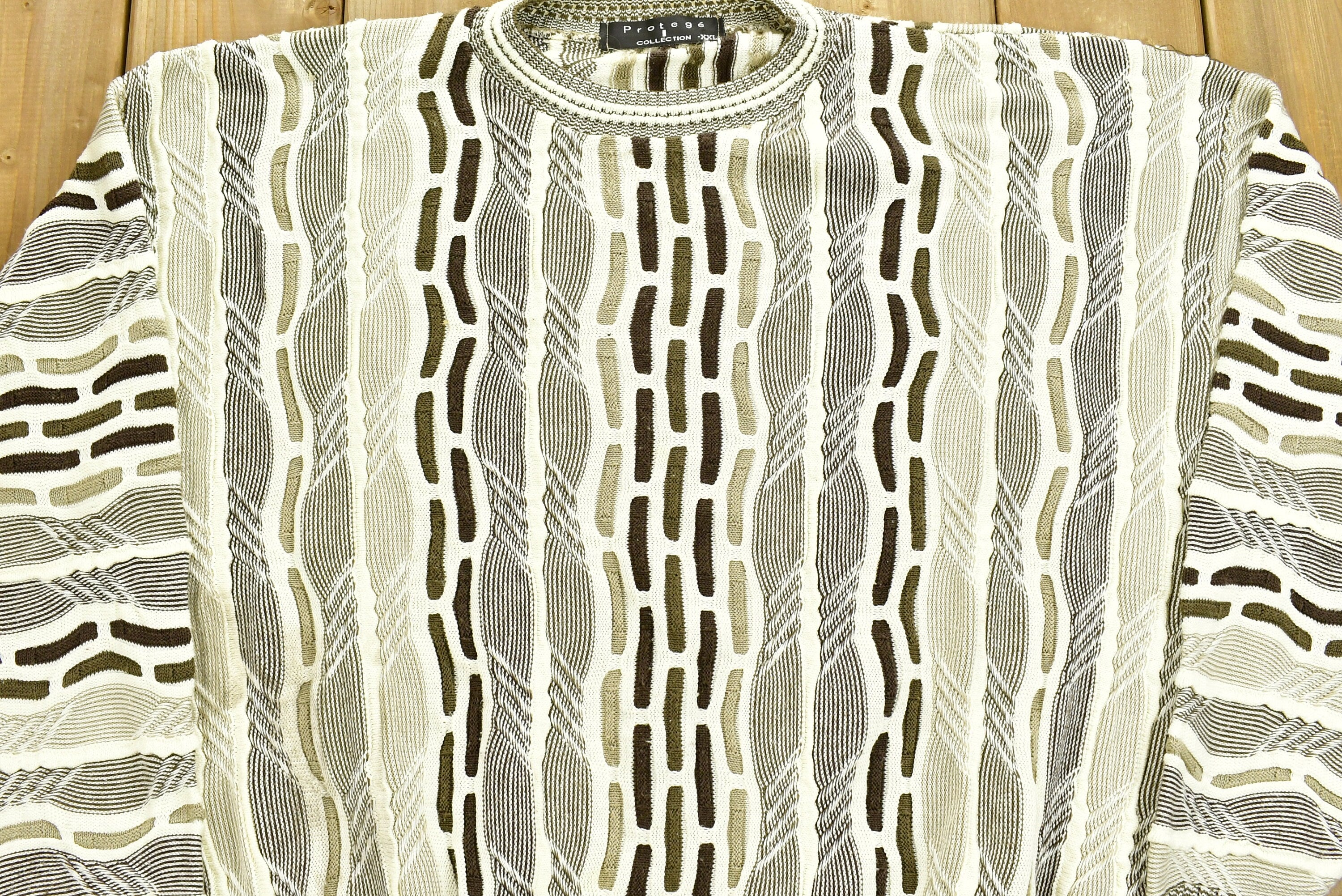 Vintage 1990's 3D Cable Knit Sweater