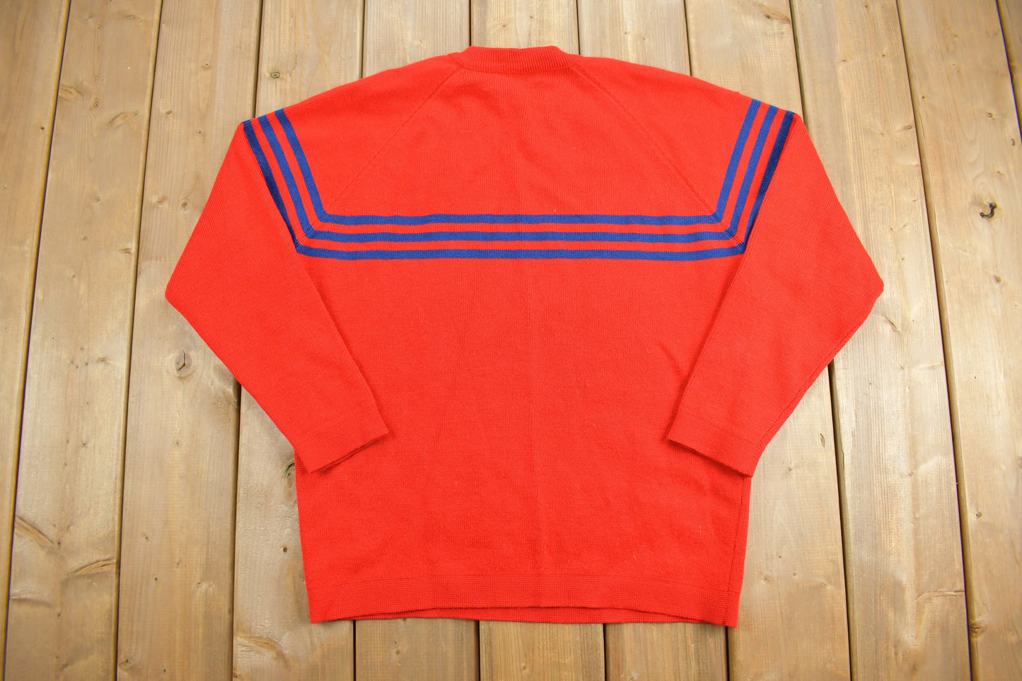 Vintage 1960s Obermeyer Knit Crewneck Sweater / 100% Wool / True Vintage Knit Crewneck / Stripe / Made in Australia / 50s / 60s / 70s