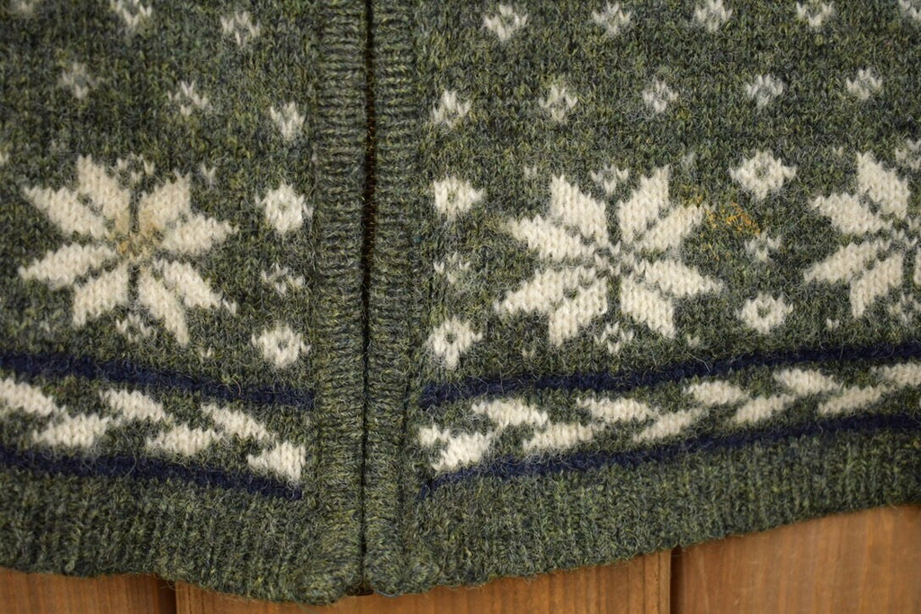 Vintage 1990s Blueberry Hill Zip Up Knitted Sweater /