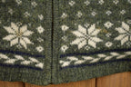 Vintage 1990s Blueberry Hill Zip Up Knitted Sweater /
