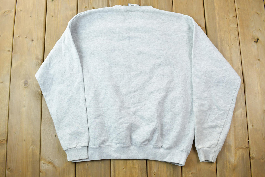 Vintage 1990s Lee Heavy Cotton Blank Grey Heavy Cotton Crewneck Sweatshirt