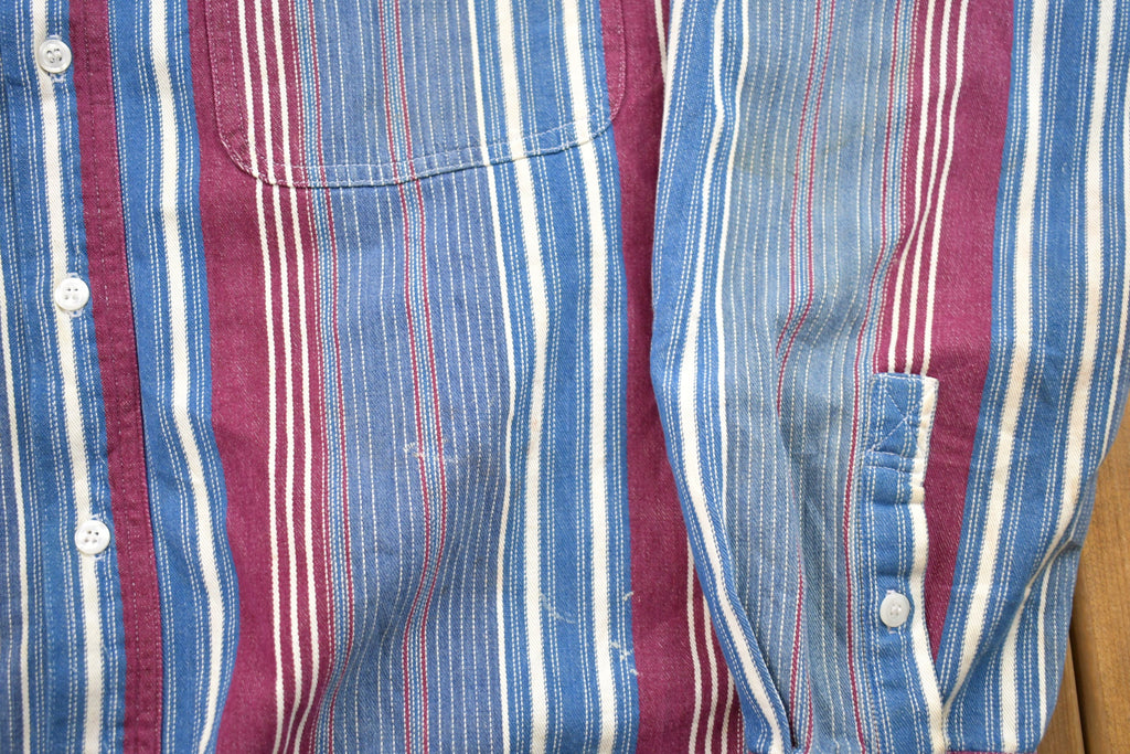 Vintage 1980s Creative Edge Striped Button Up Shirt