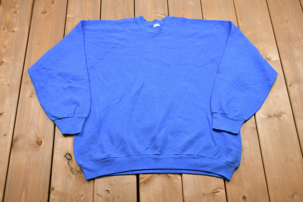 Vintage 1980s Blank Raglan Crewneck Sweatshirt