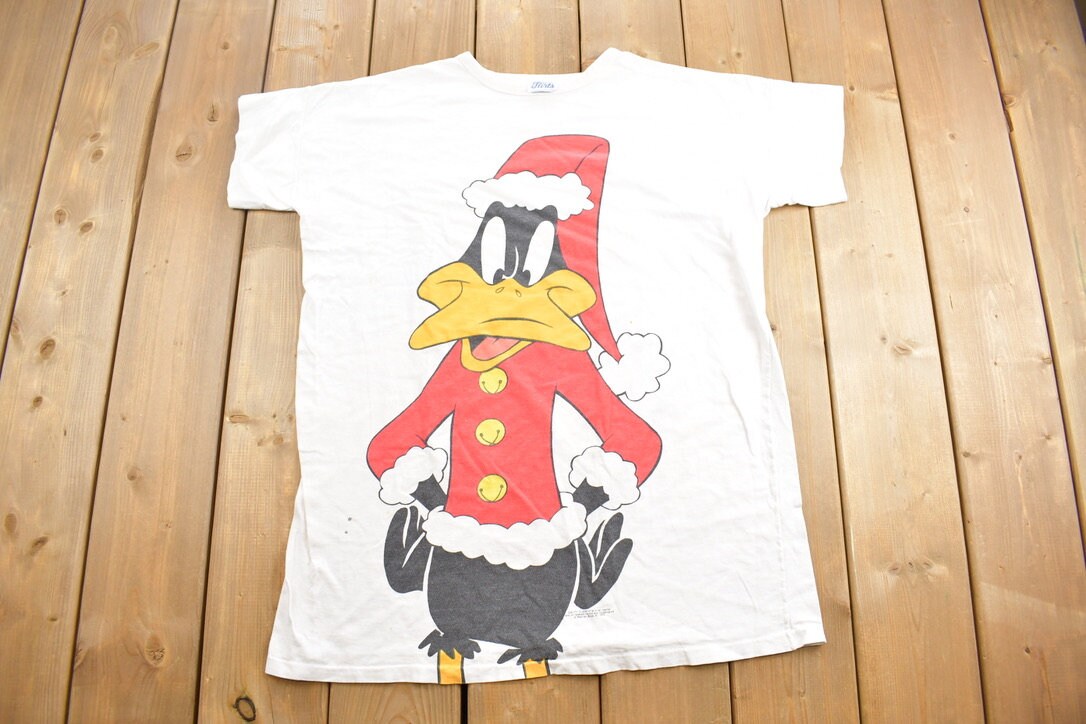 Vintage 1990s Daffy Duck Christmas Promo T-shirt / Vintage Movie Tee / Made In USA / Single Stitch / Rare Vintage