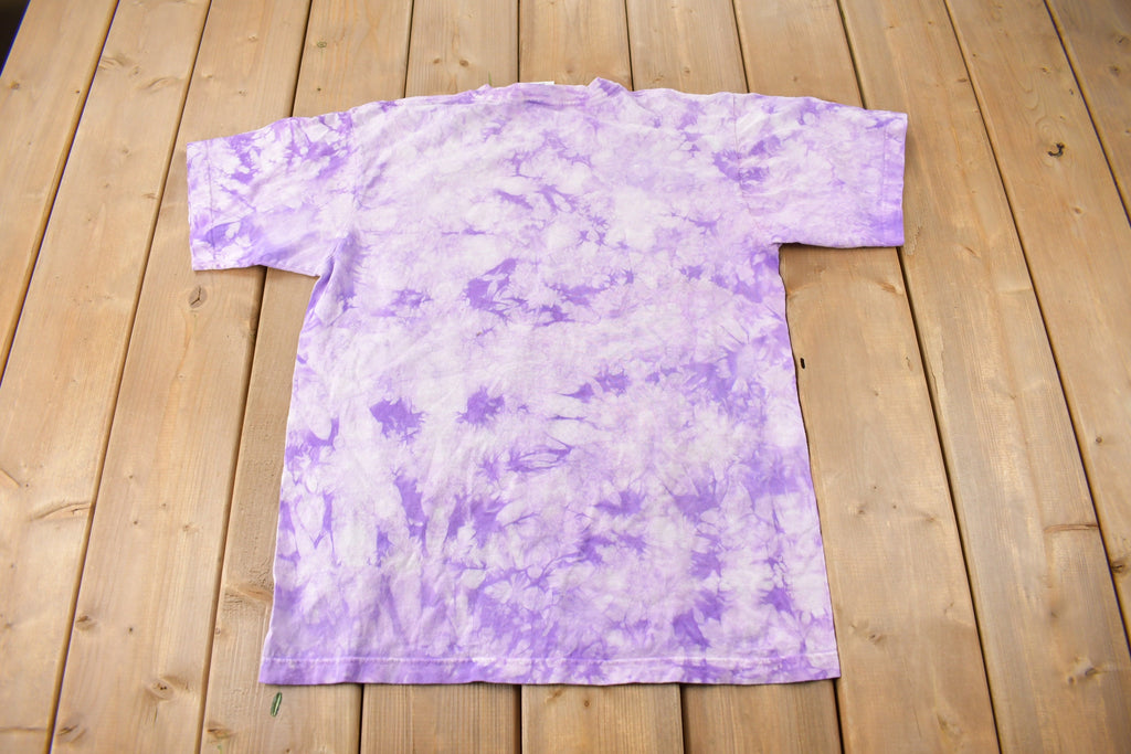 Vintage 1990s Hummingbirds Tie Dye All Over Print Graphic T-Shirt Size M