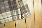 Vintage 1970s Canadian Lumber Jac Wool Flannel Shirt Jacket Men's Medium