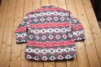 Vintage 1990s Abstract Button Up Fleece Sweater