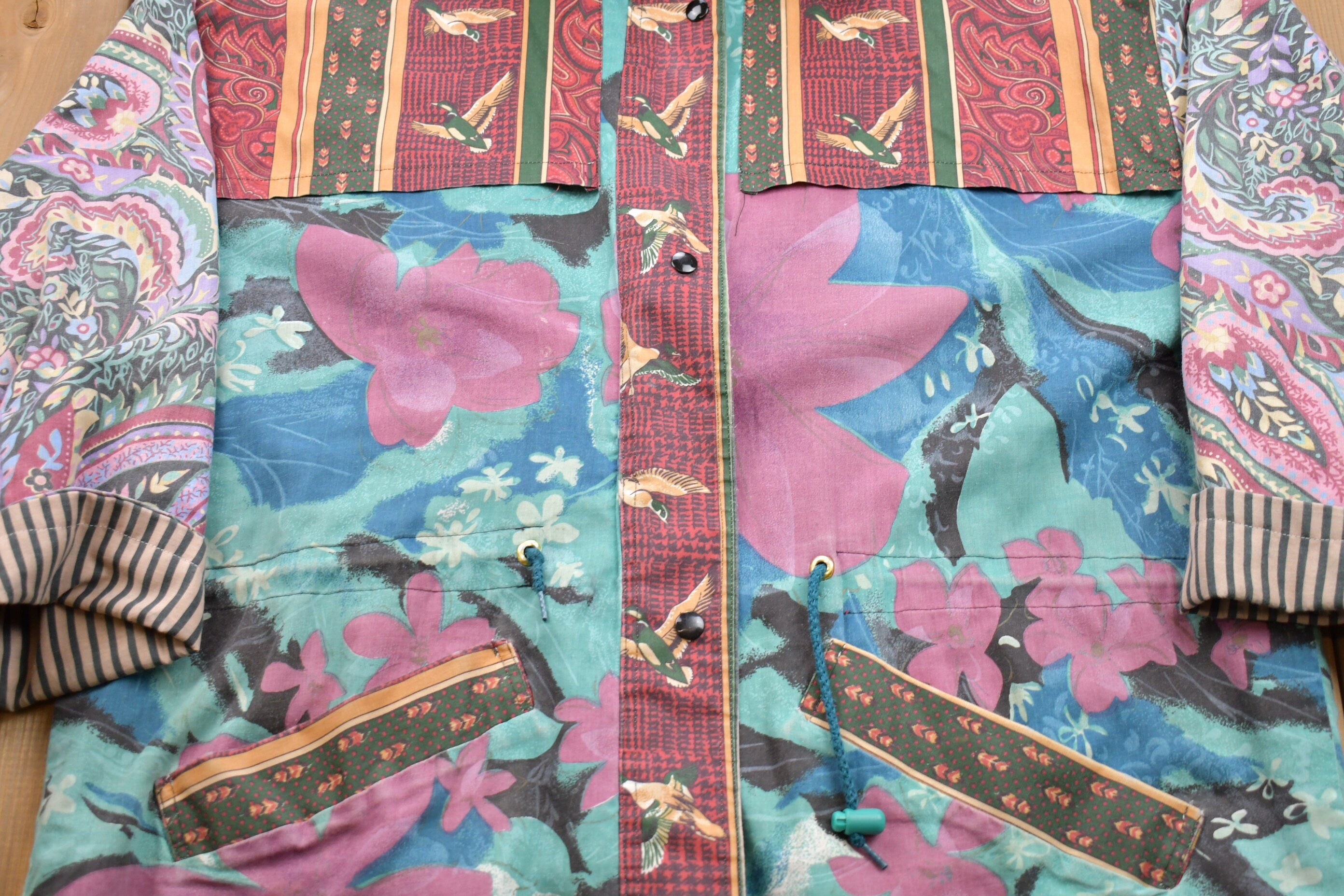 Vintage 1990s Floral All Over Print Canvas Jacket