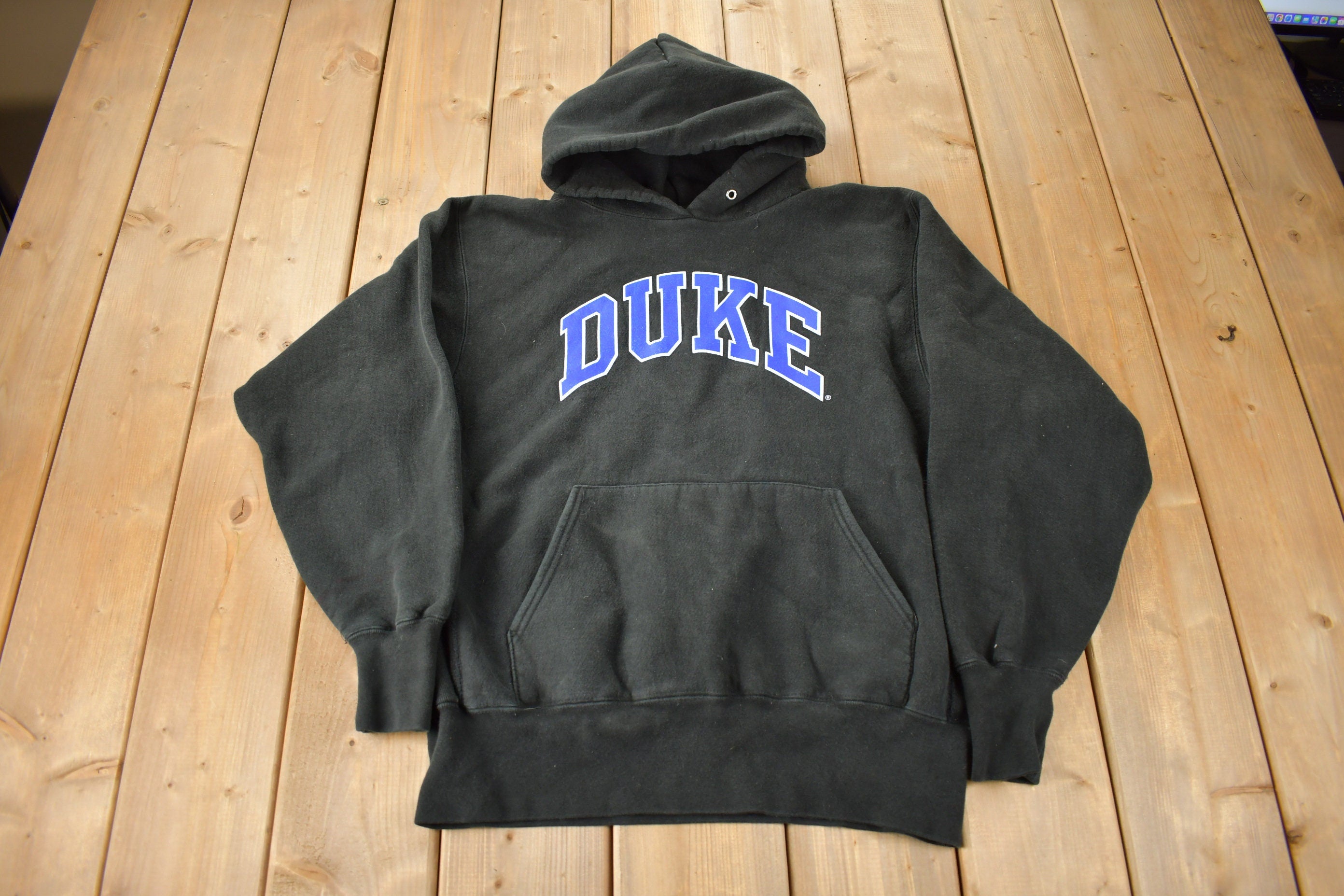 Vintage 1990s Duke University Collegiate Heavy Weight Hoodie Made In USA