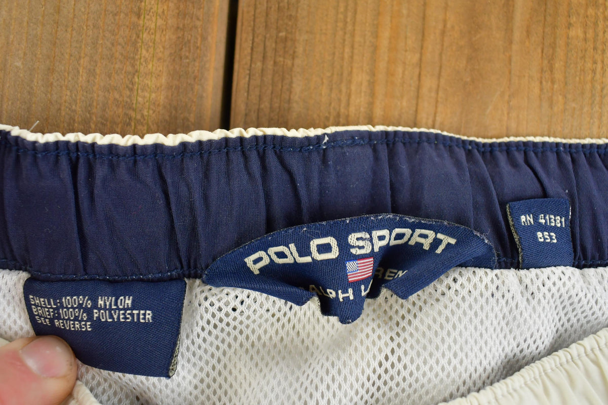 Vintage 1990s Ralph Lauren Polo Sport Lined Swim Shorts Size L