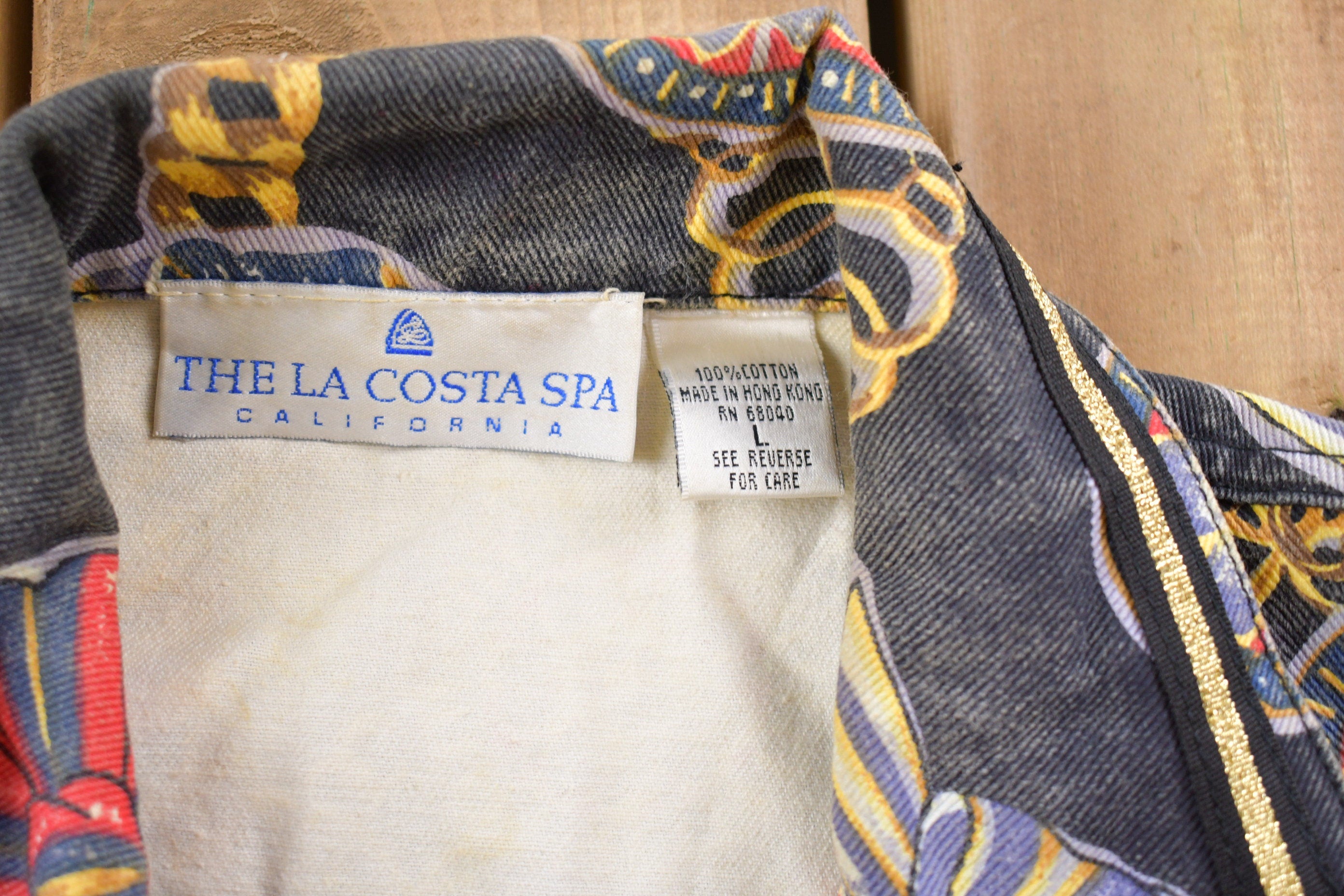 Vintage 1980s The La Costa Spa Jewelry Graphic Denim Jean Jacket
