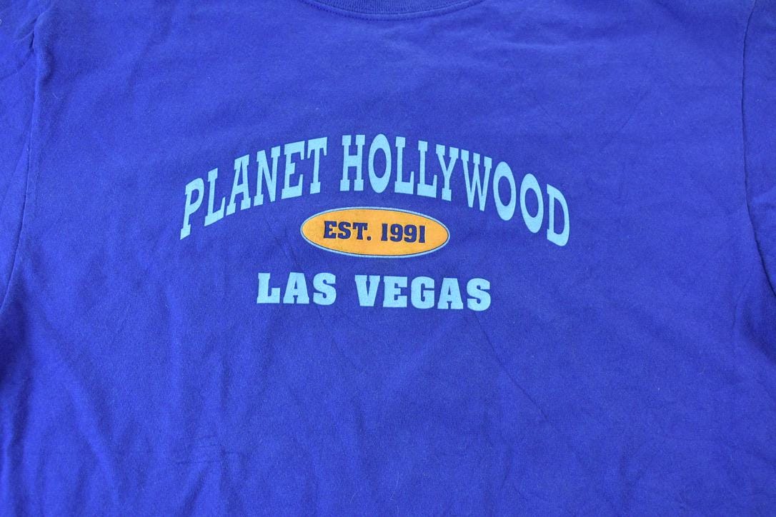 Vintage 1991 Planet Hollywood Las Vegas Graphic T-Shirt