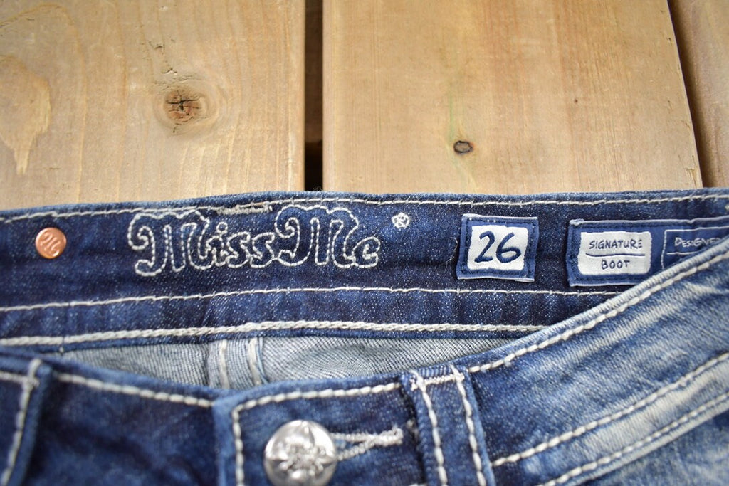 Vintage Y2K Miss Me Bedazzled Low Rise Jeans Size 26x31