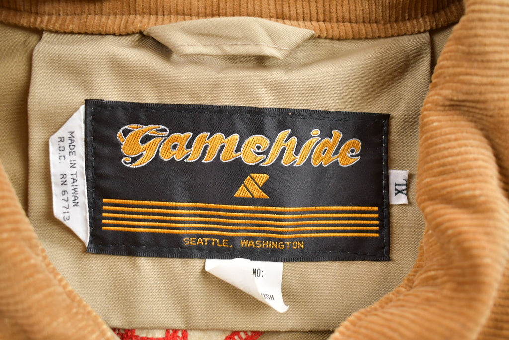 Vintage 1980s Gamehide Stray Shooter Chain Stitch Embroidered Padded Hunting Jacket Size XL