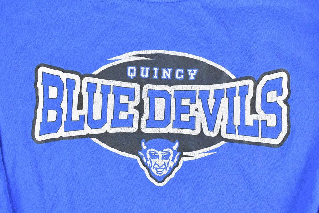 Vintage 1990s Quincy Blue Devils University Collegiate Long Sleeve T-Shirt