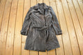 Vintage 1990s Wilsons Leather Trench Coat Men's Medium
