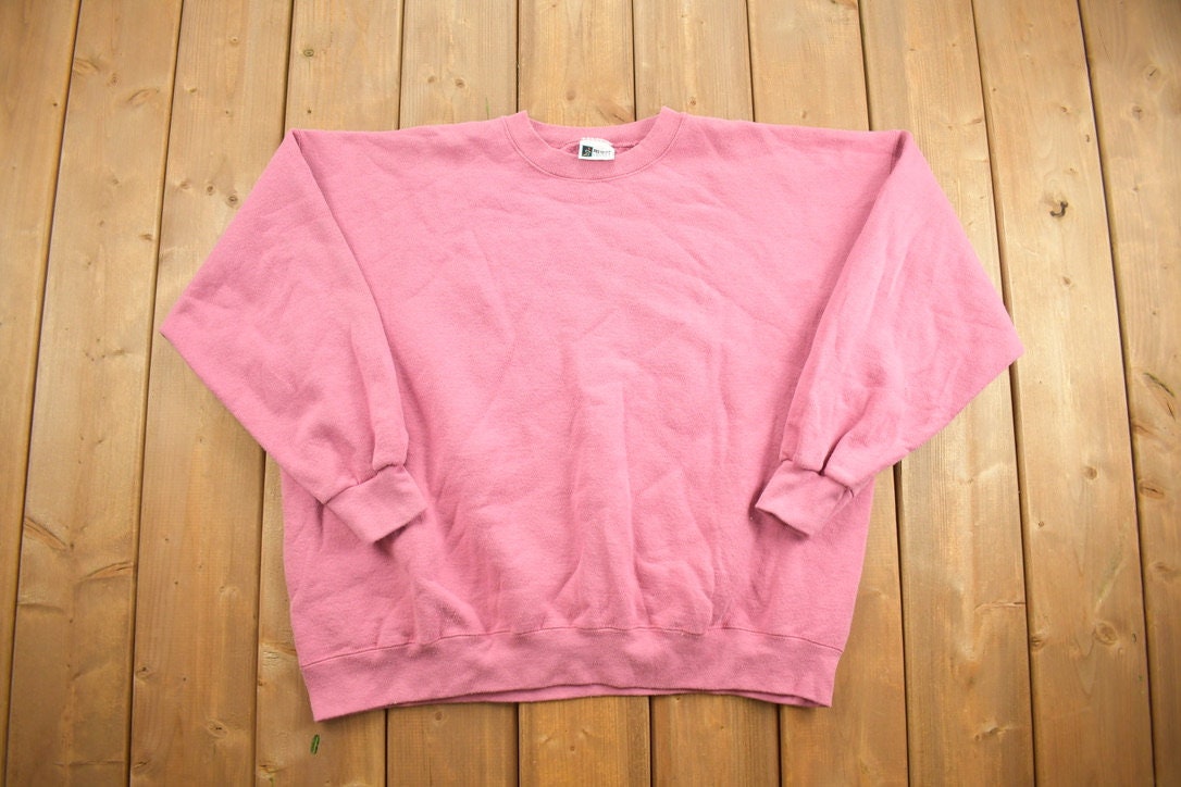 Vintage 1990s Pro Spirit Blank Pink Crewneck Sweatshirt