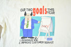 Vintage 1990s Dilbert Our Two Goals This Year Souvenir T-Shirt Mens L