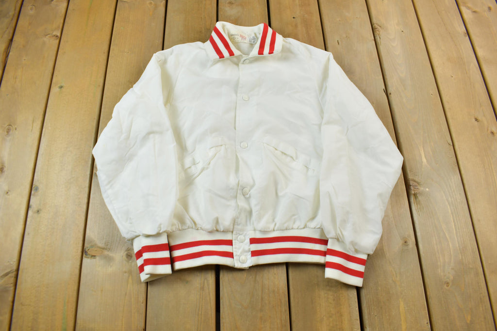 Vintage 1970s Blank White King Louie Pro Fit Light Jacket Made In USA