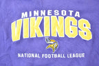Vintage 1990s Minnesota Vikings NFL Lee Sport Heavy Cotton Crewneck Sweatshirt / Made In USA / Football / Embroidered Sportswear / Americana