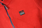 Vintage 1990s LL Bean Full Zip Red Fleece Sweatshirt / Sportswear / Medium / Streetwear / Athleisure / Hiking