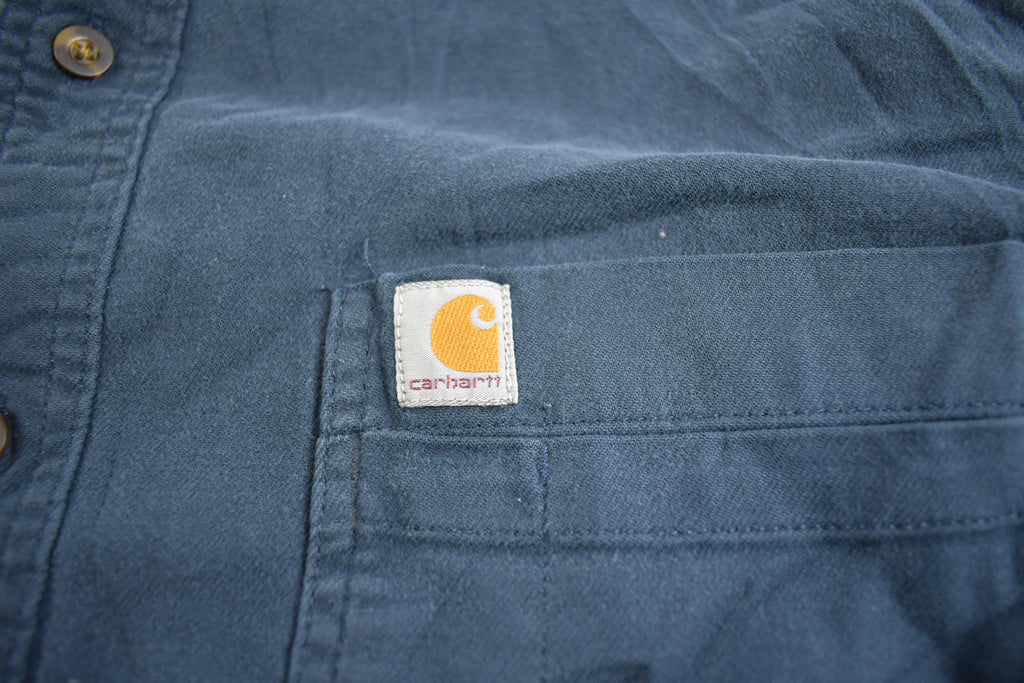 Vintage 1990s Carhartt Relaxed Fit Blank Button Up Shirt