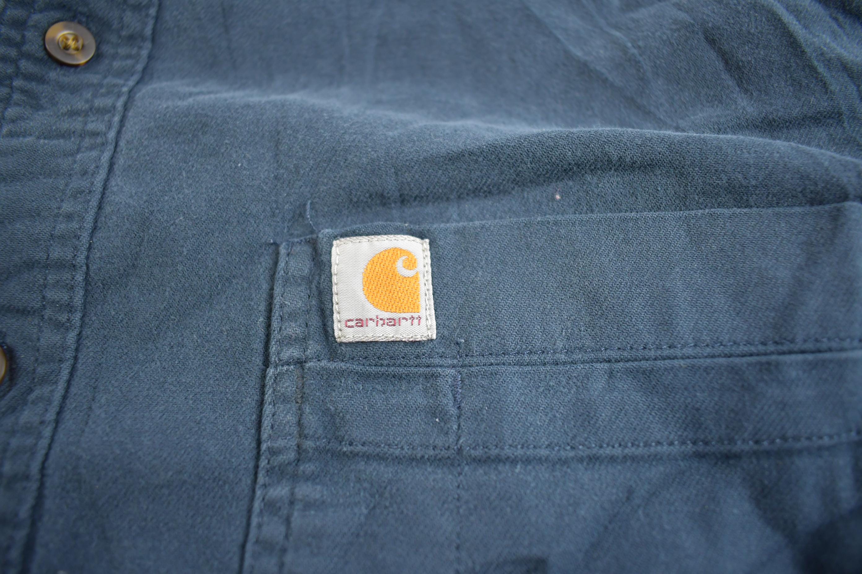 Vintage 1990s Carhartt Relaxed Fit Blank Button Up Shirt