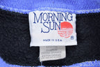 Vintage 1990s Morning Sun Flowers Collared Crewneck Sweater