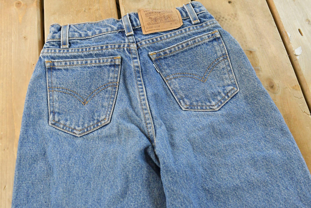 Vintage 1990s Levi's 550 Regular Fit Denim Blue Jeans Size 22 x 24.5 / 90s Levi's / Distressed Sun Faded Jeans / Streetwear
