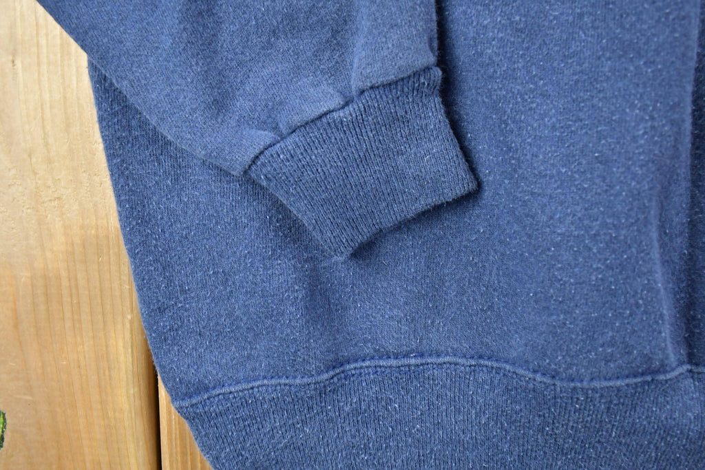 Vintage 1990s Hanes Blank Navy Crewneck Sweatshirt