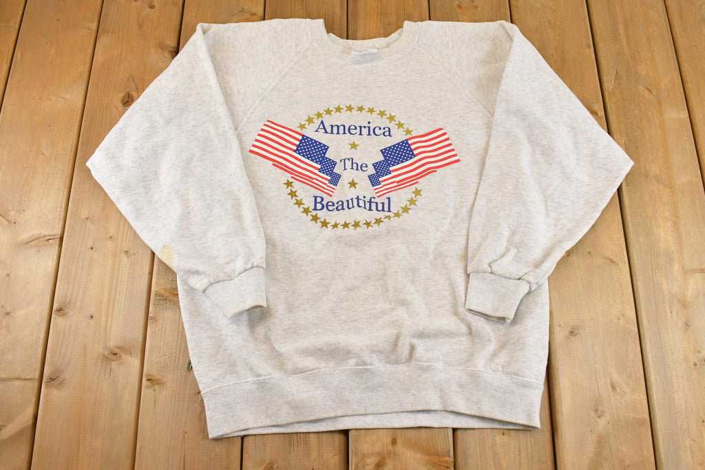 Vintage 1990s America The Beautiful Souvenir Crewneck Sweatshirt Mens M