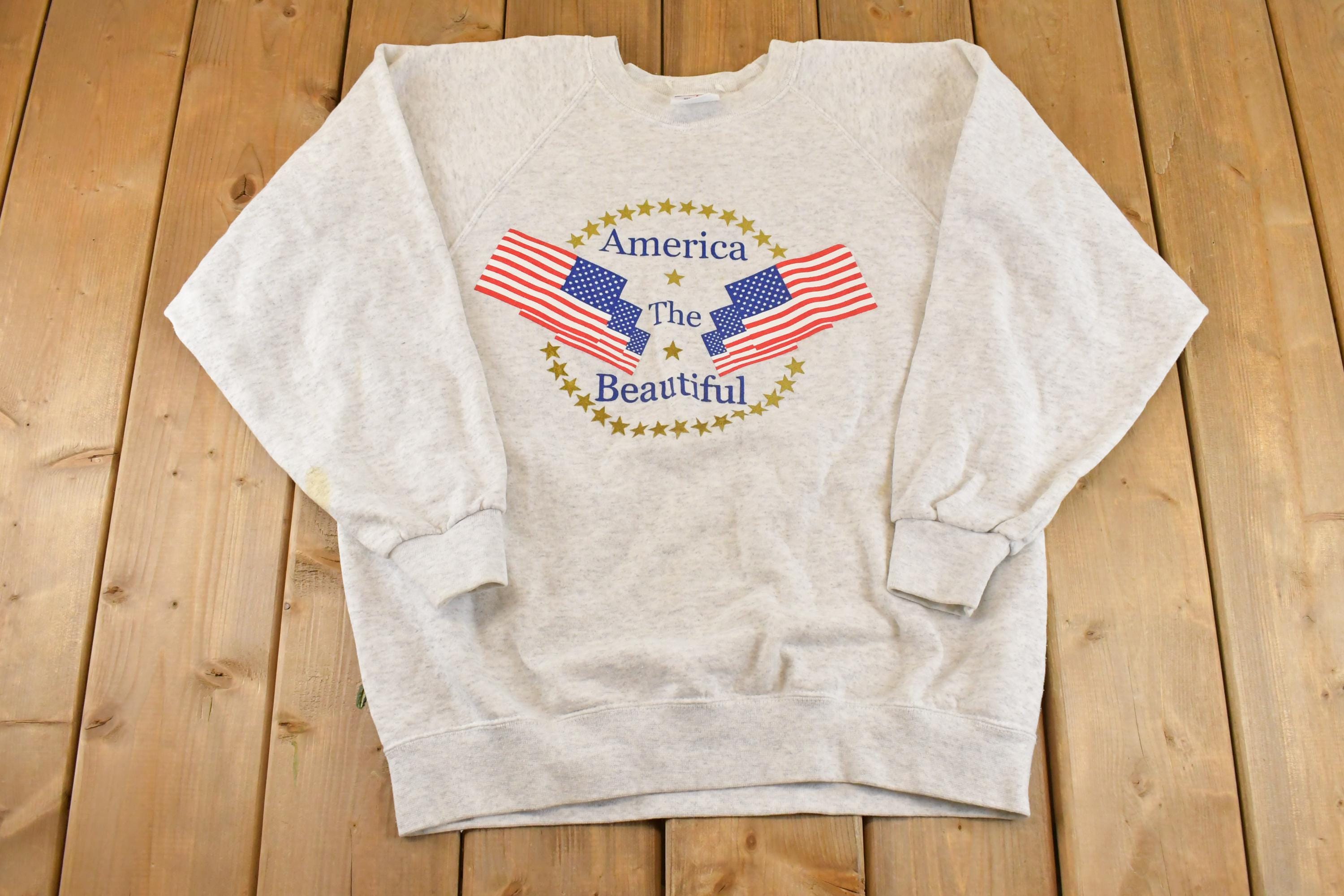 Vintage 1990s America The Beautiful Souvenir Crewneck Sweatshirt Mens M