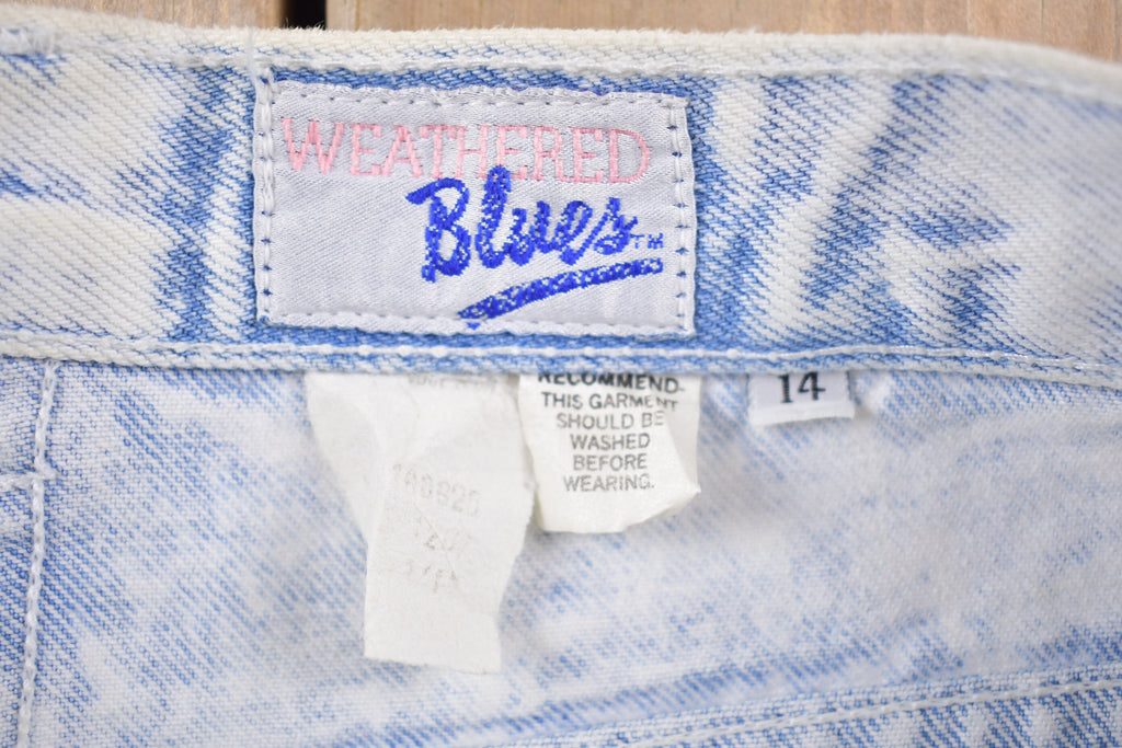 Vintage 1990's Weathered Blues Acid Wash Women's Jeans 30 x 28