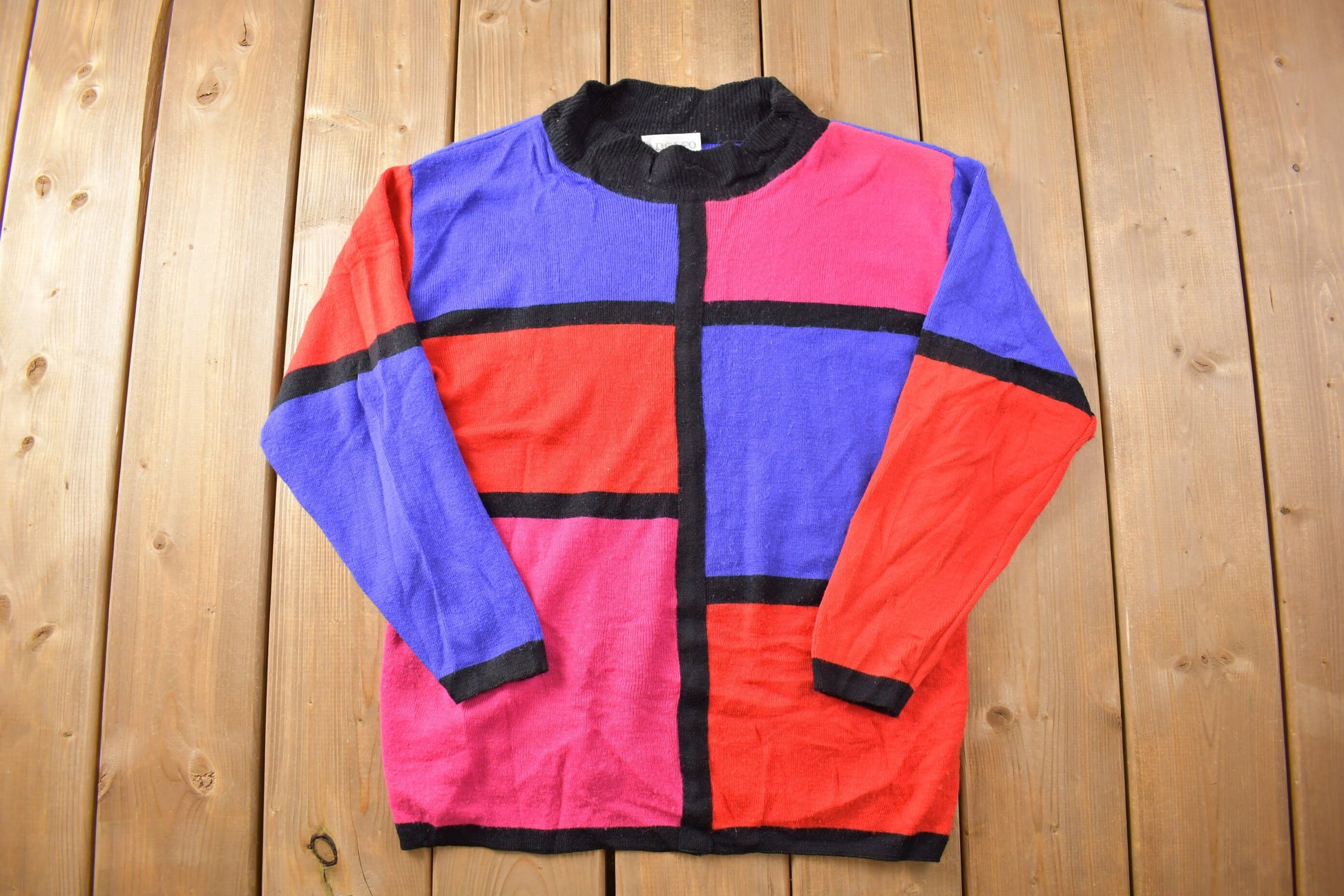 Vintage 1980s Adolfo Knitted Crewneck Sweater