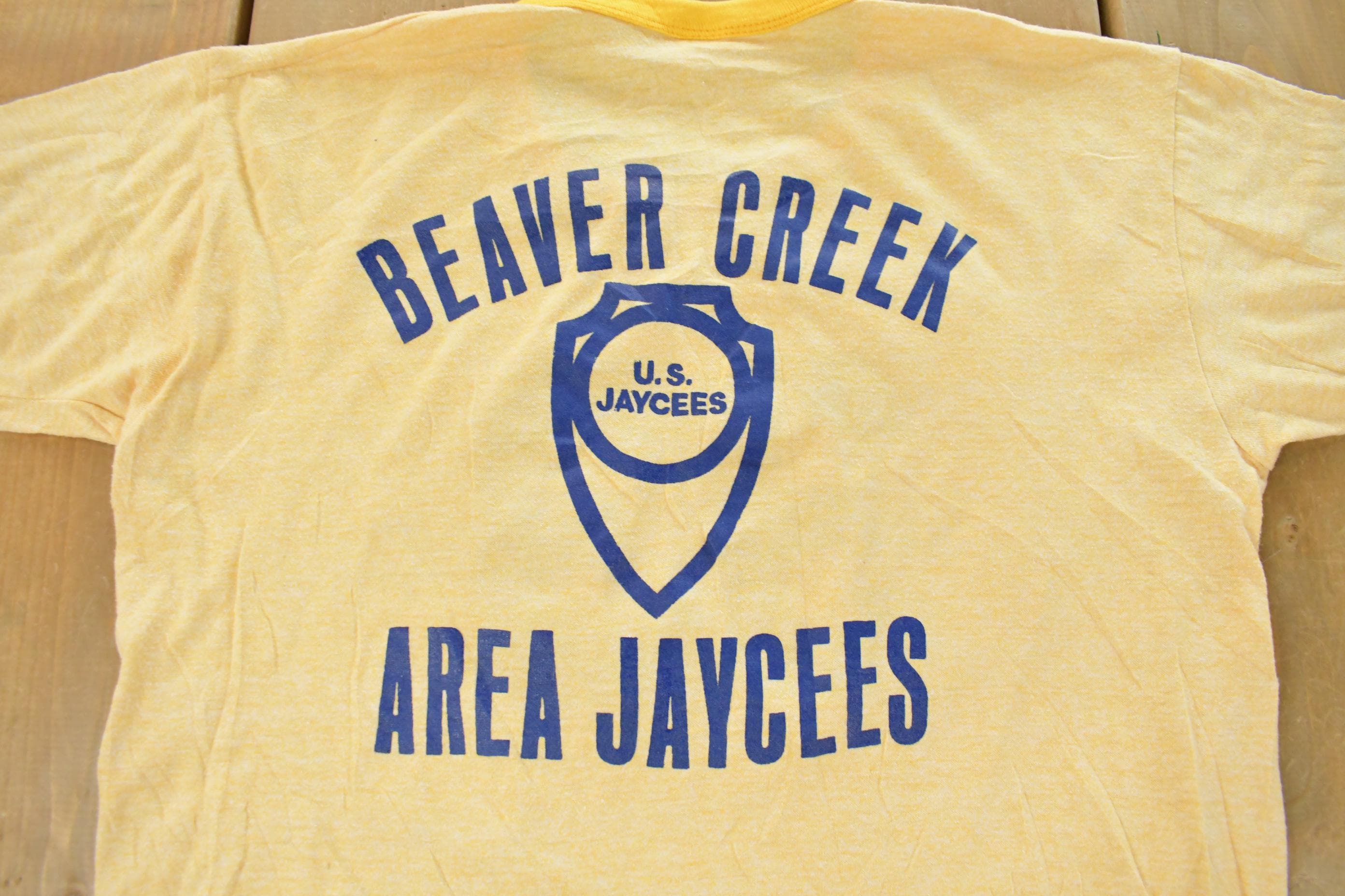 Vintage 1970s Beaver Creek Area Jaycees #32 Russell Athletics Jersey T-Shirt Men's Medium