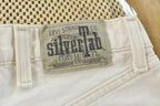 Vintage 1990s Levi Silver Tab Baggy Wide Leg Denim White Jeans Men's 28 x 29.5 / 90s Silvertabs / Streetwear / Baggy Jeans / Made in USA