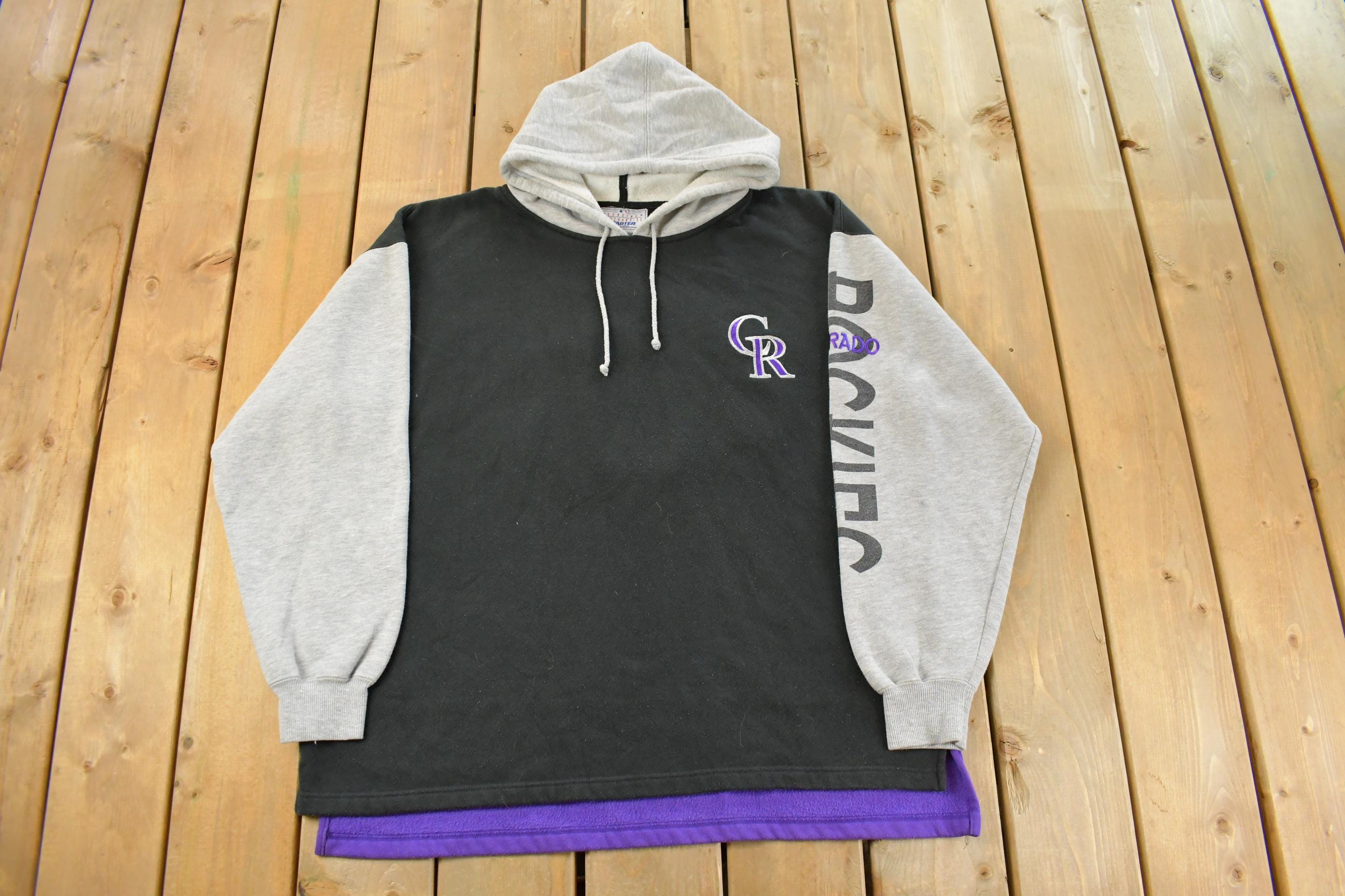 Vintage 1990s Colorado Rockies MLB Starter Hoodie Men's XL