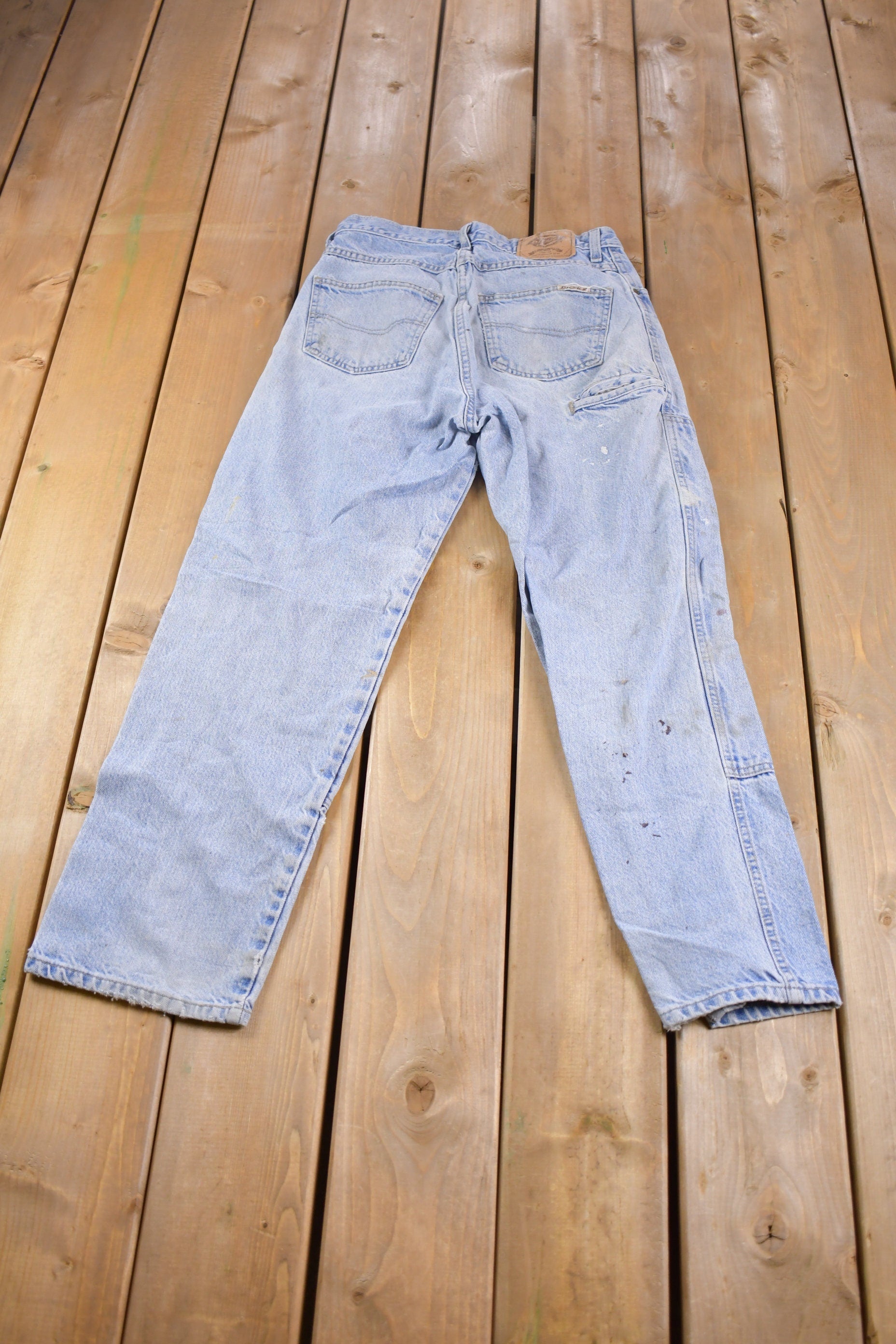 Vintage 1990s Distressed Dickies Blue Carpenter Pants Size 32 x 28.5