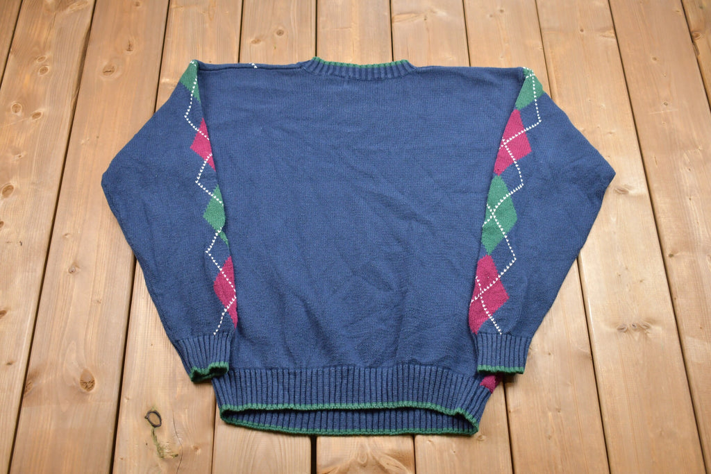 Vintage Knitted Golf Traders Argyle Sweater