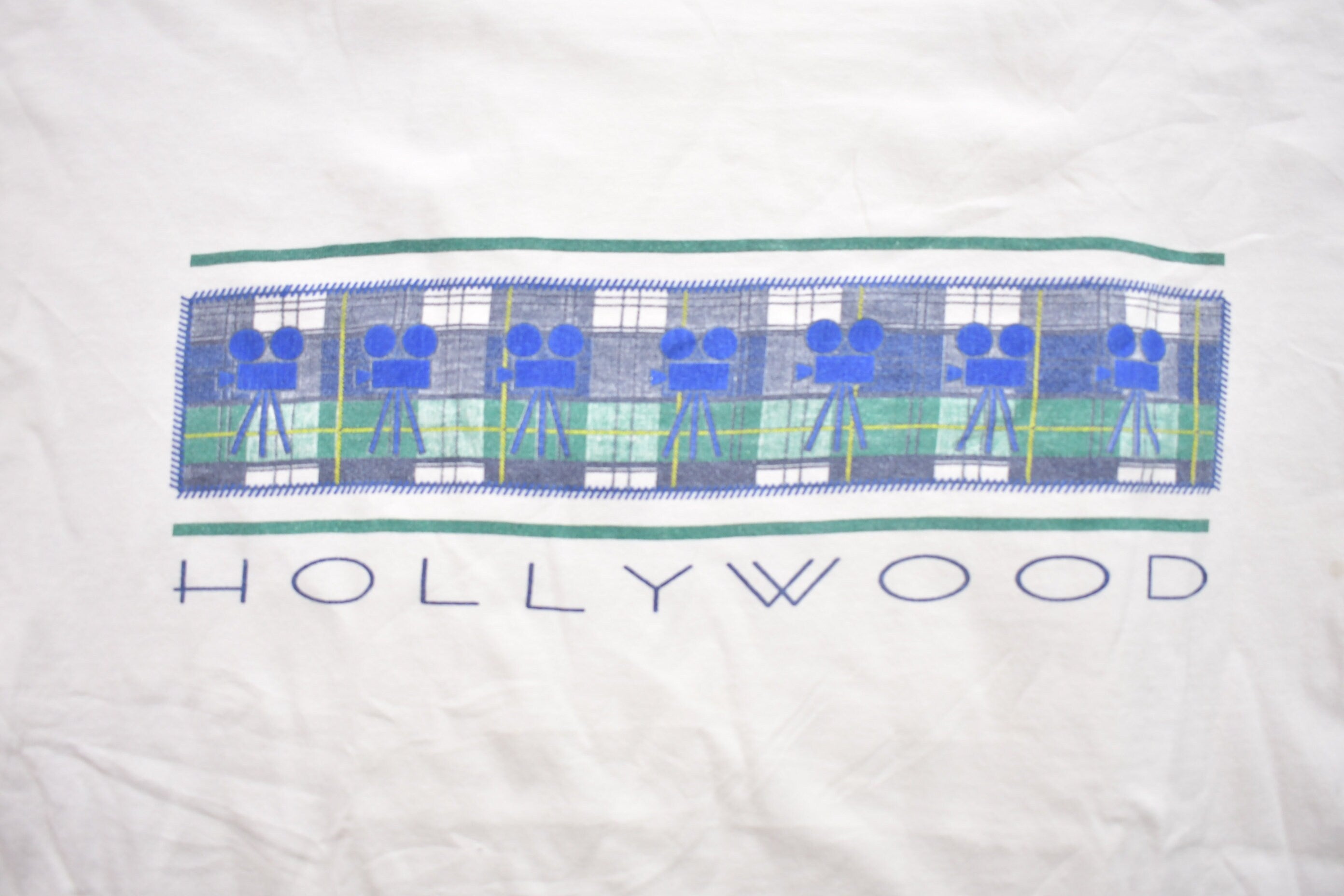 Vintage 1990s Hollywood Film Cameras Souvenir T Shirt